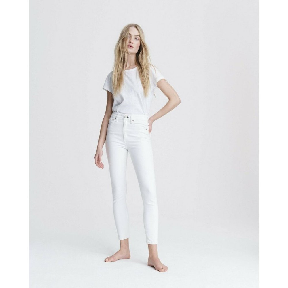 Rag & Bone Women's Size 29 High-Rise Ankle Skinny White Jeans, NWT